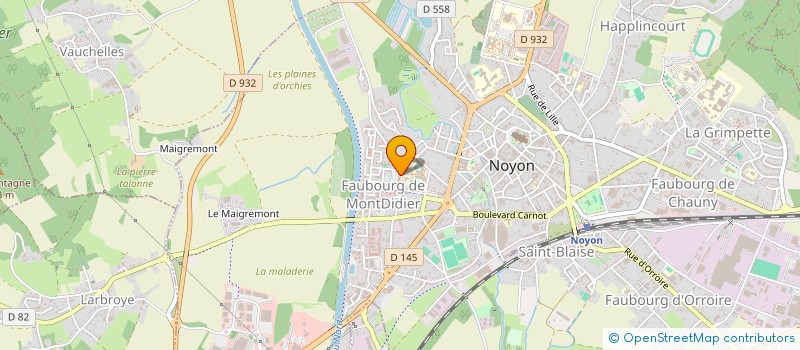 localisation de l'entreprise MONSIEUR MICHEL TEMBOURET à NOYON