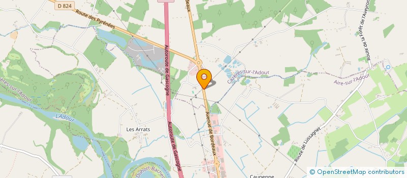 localisation de l'entreprise MONSIEUR MICHEL TESSARO  CAZERES-SUR-L'ADOUR