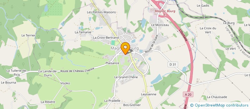 localisation de l'entreprise MONSIEUR MICHEL THEILLAUMAS à MAGNAC-BOURG