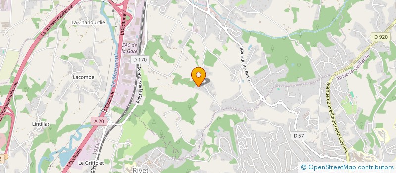 localisation de l'entreprise MONSIEUR MICHEL THEVENET  USSAC