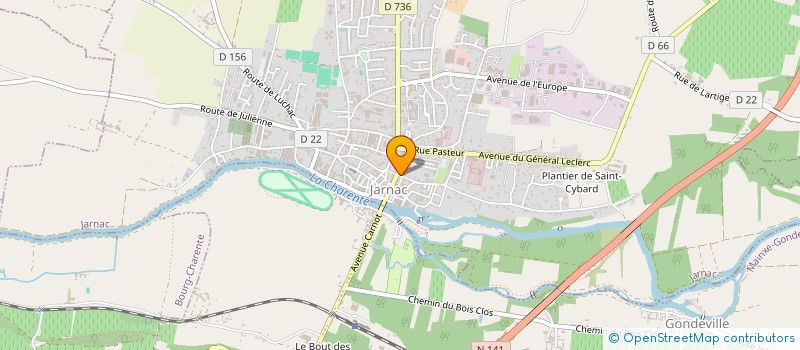 localisation de l'entreprise MONSIEUR MICHEL THORET LE DUC à JARNAC