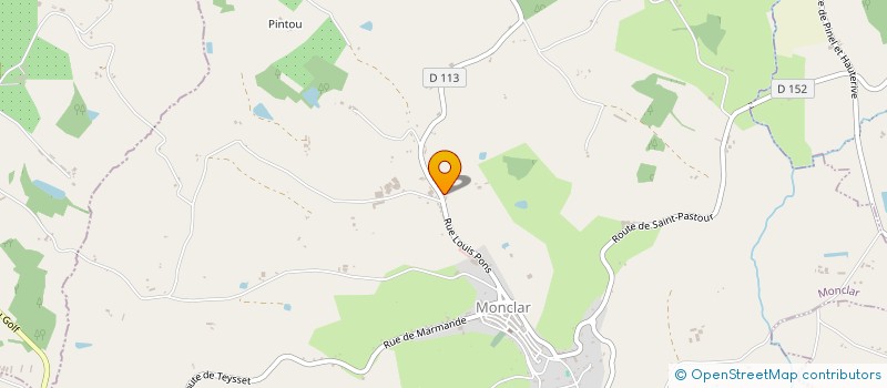 localisation de l'entreprise MONSIEUR MICHEL THORIN  MONCLAR