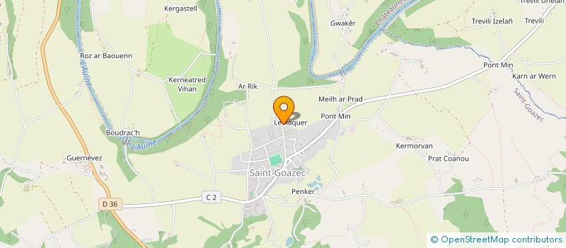 localisation de l'entreprise MONSIEUR MICHEL TOULGOAT  SAINT-GOAZEC