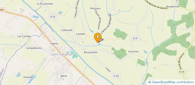 localisation de l'entreprise MONSIEUR MICHEL TOURIOL  SAINT-NAUPHARY