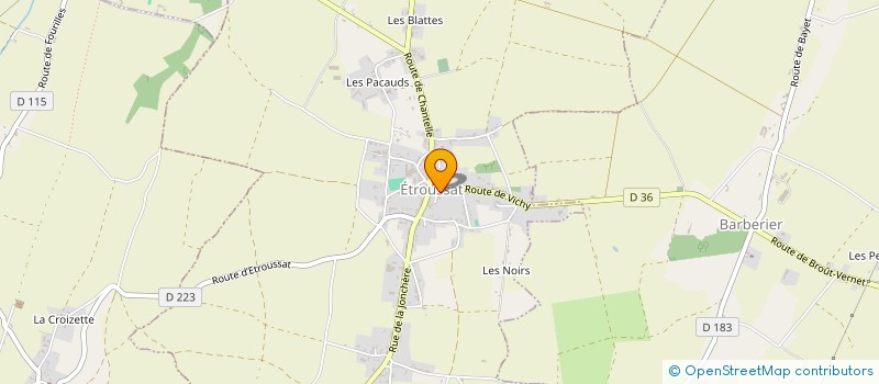 localisation de l'entreprise MONSIEUR MICHEL TUILIER à ETROUSSAT