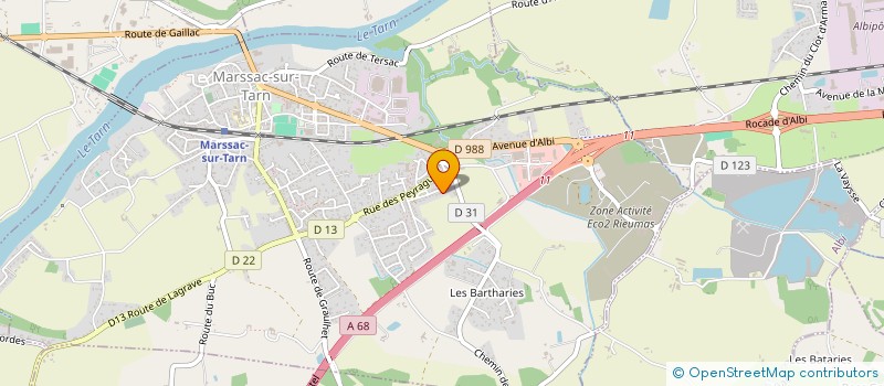 localisation de l'entreprise MONSIEUR MICHEL TULIMIERO  MARSSAC-SUR-TARN