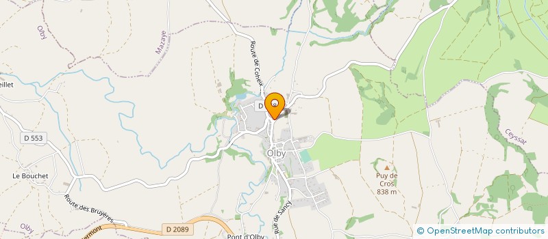 localisation de l'entreprise MONSIEUR MICHEL USSEL  OLBY