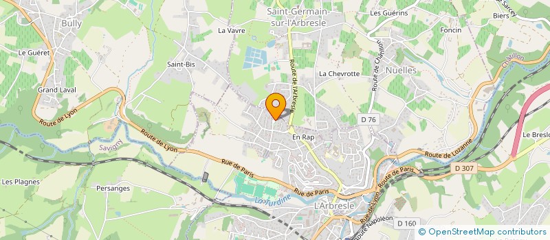 localisation de l'entreprise MONSIEUR MICHEL VALLENCE  L'ARBRESLE