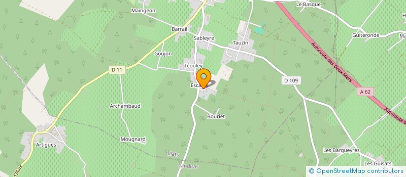 localisation de l'entreprise MONSIEUR MICHEL VALLET  ILLATS