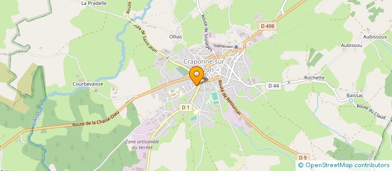 localisation de l'entreprise MONSIEUR MICHEL VASSELON  CRAPONNE-SUR-ARZON