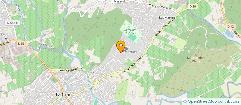 localisation de l'entreprise MONSIEUR MICHEL VIDAL  LA CRAU