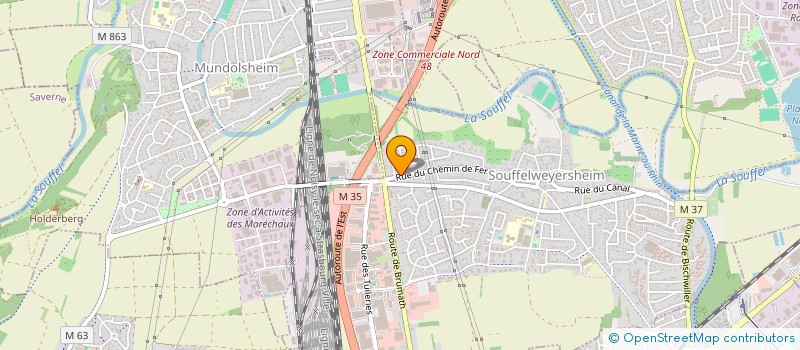 localisation de l'entreprise MONSIEUR MICHEL WAGNER à SOUFFELWEYERSHEIM