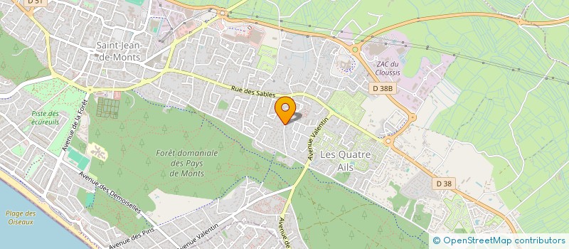 localisation de l'entreprise MONSIEUR MICHEL WINTREBERT  SAINT-JEAN-DE-MONTS