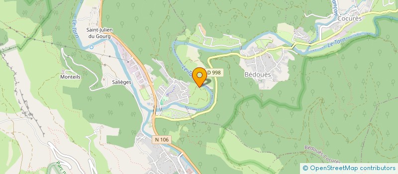 localisation de l'entreprise MONSIEUR MICHELE DEBERDT  FLORAC TROIS RIVIERES