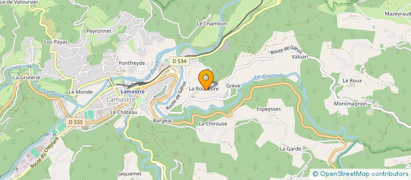 localisation de l'entreprise MONSIEUR MICKAEL ASTIER  LAMASTRE