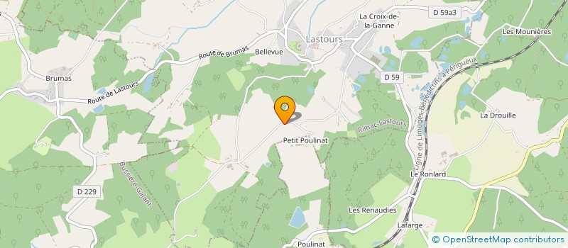localisation de l'entreprise MONSIEUR MICKAEL AUPETIT  RILHAC-LASTOURS