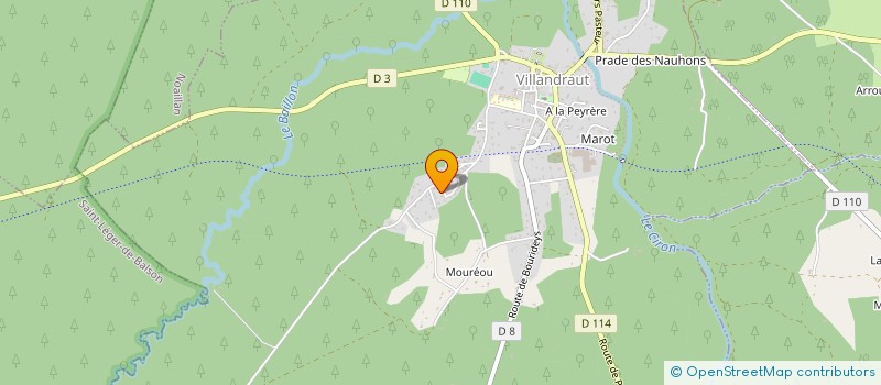 localisation de l'entreprise MONSIEUR MICKAEL BARBE  VILLANDRAUT