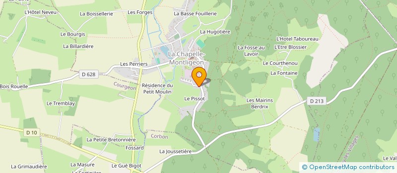 localisation de l'entreprise MONSIEUR MICKAEL BEILLARD à LA CHAPELLE-MONTLIGEON