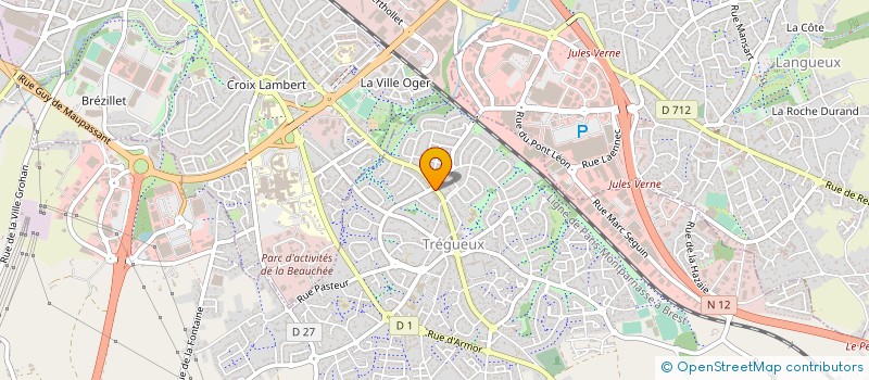 localisation de l'entreprise MONSIEUR MICKAEL BELLAMY  TREGUEUX