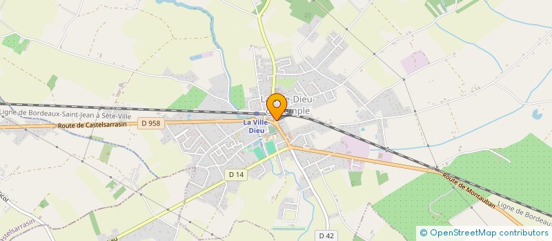 localisation de l'entreprise MONSIEUR MICKAEL BELLOCQ  LA VILLE-DIEU-DU-TEMPLE