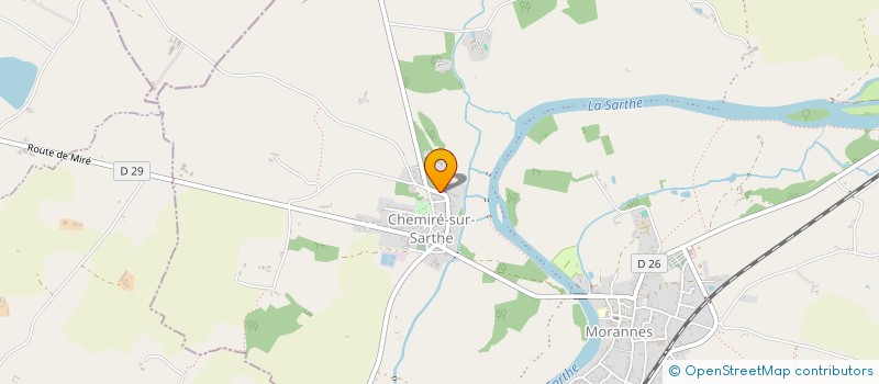 localisation de l'entreprise MONSIEUR MICKAEL BENOIT  MORANNES SUR SARTHE-DAUMERAY