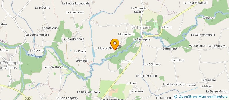 localisation de l'entreprise MONSIEUR MICKAEL BERTIN  LE TIERCENT