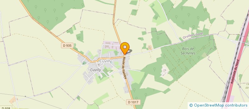 localisation de l'entreprise MONSIEUR MICKAEL BERTIN  CUVILLY