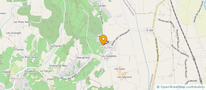 localisation de l'entreprise MONSIEUR MICKAEL BLACHIER à MERCUROL-VEAUNES