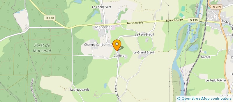 localisation de l'entreprise MONSIEUR MICKAEL BONNEFOY à MARCENAT