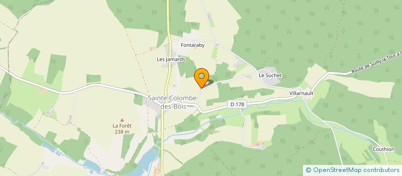 localisation de l'entreprise MONSIEUR MICKAEL BOUBINET  SAINTE COLOMBE DES BOIS