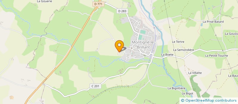 localisation de l'entreprise MONSIEUR MICKAEL BRETONNIERE  MONTIGNE-LE-BRILLANT