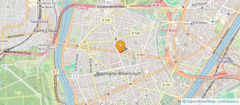 localisation de l'entreprise MONSIEUR MICKAEL CARPENTIER à BOULOGNE-BILLANCOURT