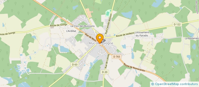 localisation de l'entreprise MONSIEUR MICKAEL CHARTRAIN  MUR-DE-SOLOGNE