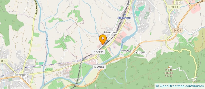 localisation de l'entreprise MONSIEUR MICKAEL CHEVALLIER  BEDARIEUX