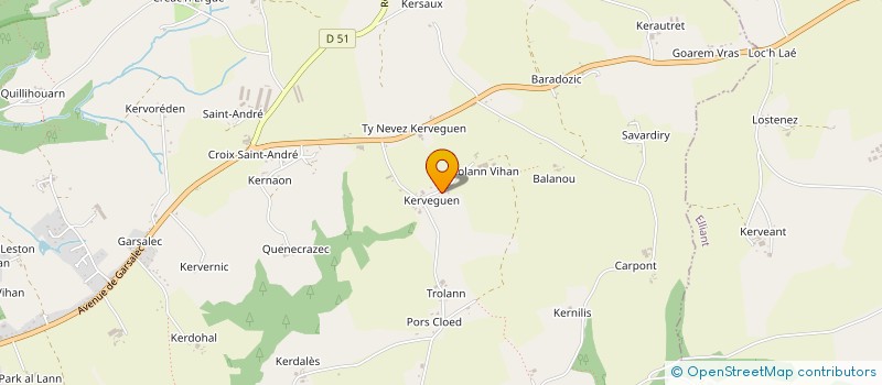 localisation de l'entreprise MONSIEUR MICKAEL COCHET  ERGUE-GABERIC