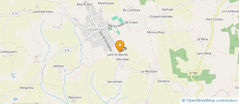 localisation de l'entreprise MONSIEUR MICKAEL COUIC  QUERRIEN