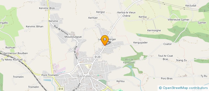 localisation de l'entreprise MONSIEUR MICKAEL DILLY  BANNALEC