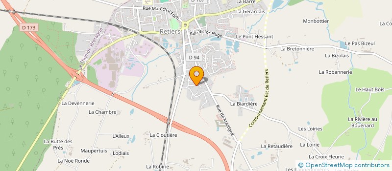 localisation de l'entreprise MONSIEUR MICKAEL DUFRESNE  RETIERS