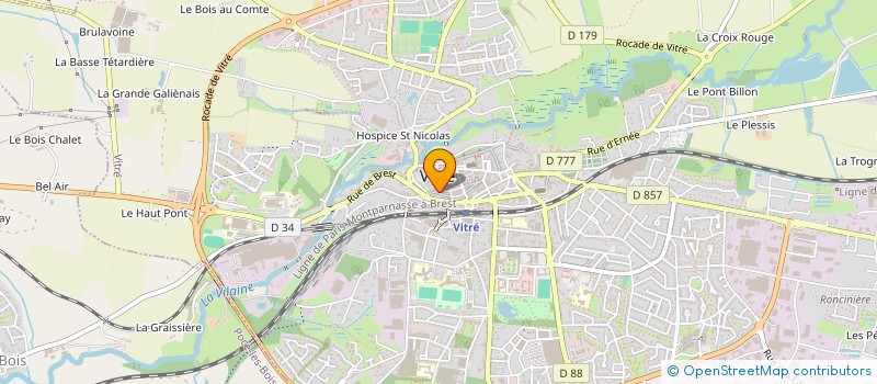 localisation de l'entreprise MONSIEUR MICKAEL DUVAL  VITRE