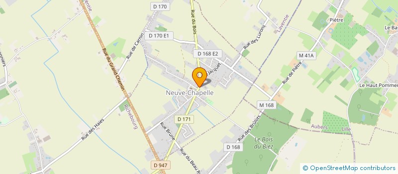 localisation de l'entreprise MONSIEUR MICKAEL FAUVART  NEUVE-CHAPELLE