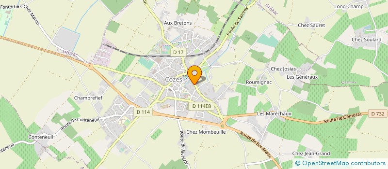 localisation de l'entreprise MONSIEUR MICKAEL FAVREAU à COZES
