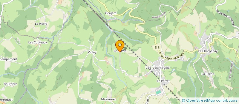 localisation de l'entreprise MONSIEUR MICKAEL FELIX--KUBIAK  LES SAUVAGES