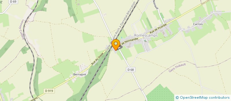 localisation de l'entreprise MONSIEUR MICKAEL FONTAINE  ROMESCAMPS