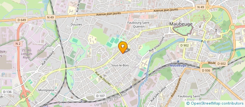 localisation de l'entreprise MONSIEUR MICKAEL FREVILLE  MAUBEUGE