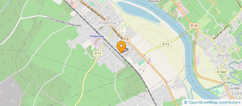 localisation de l'entreprise MONSIEUR MICKAEL FREY  PODENSAC