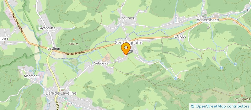 localisation de l'entreprise MONSIEUR MICKAEL FRITSCH  GEMAINGOUTTE