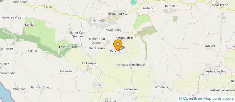 localisation de l'entreprise MONSIEUR MICKAEL GALLIOU  PLOUGUERNEAU