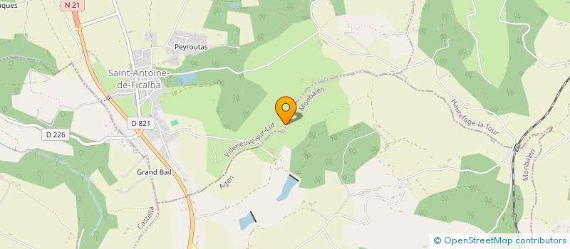 localisation de l'entreprise MONSIEUR MICKAEL GAUBE  SAINT-ANTOINE-DE-FICALBA
