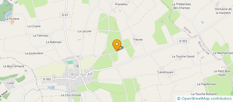 localisation de l'entreprise MONSIEUR MICKAEL GAUTIER  BRUC-SUR-AFF