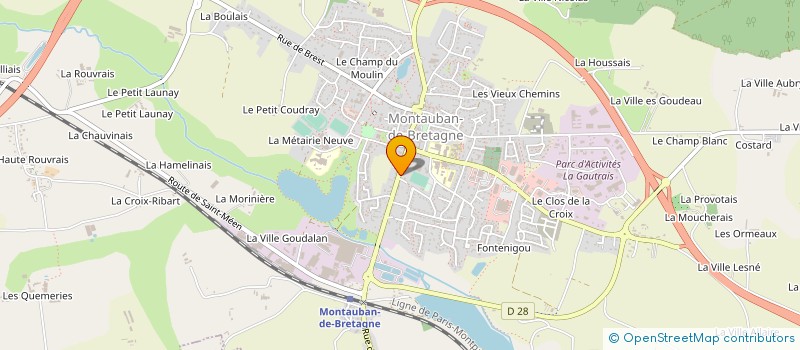 localisation de l'entreprise MONSIEUR MICKAEL GAYET  MONTAUBAN-DE-BRETAGNE